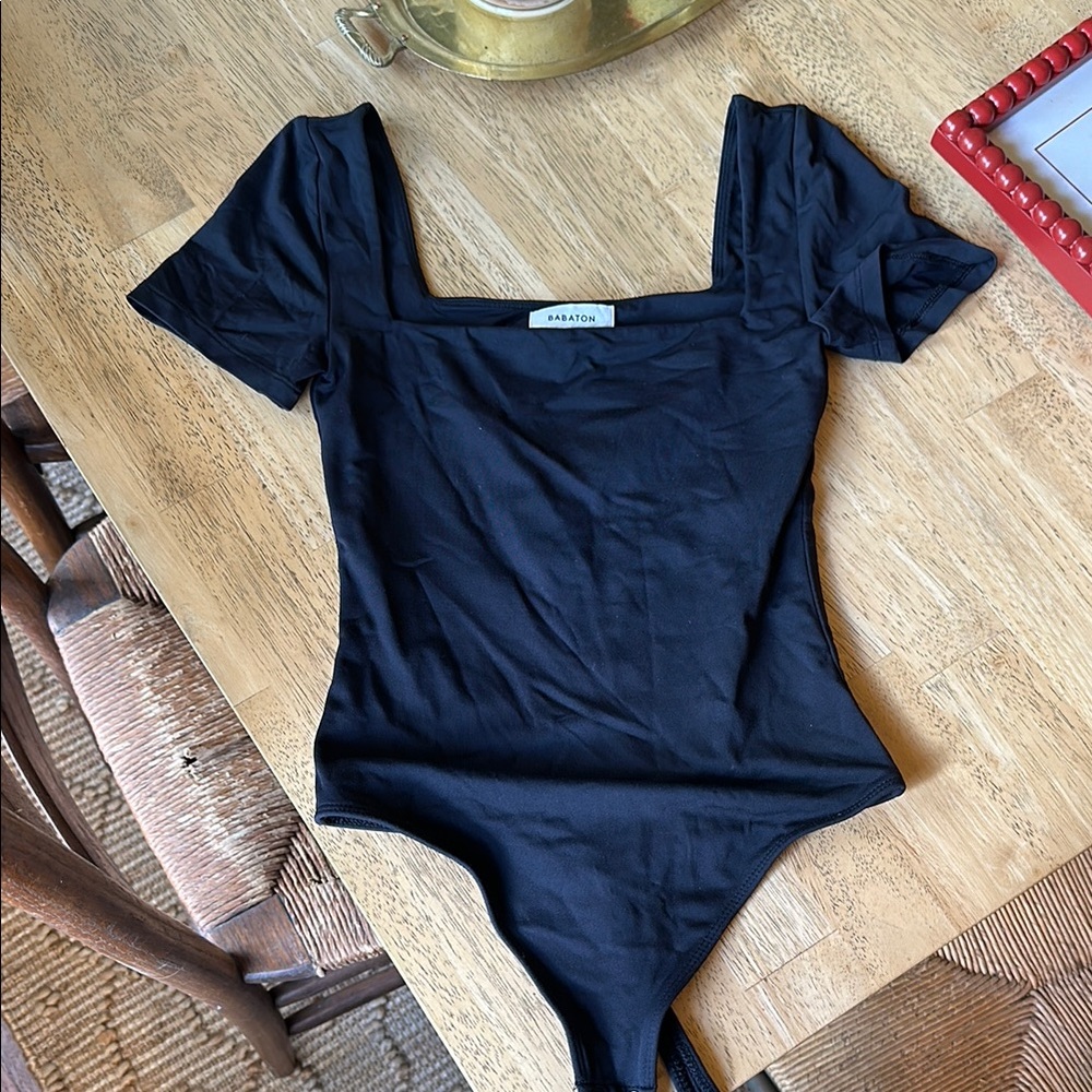 Aritzia Black babaton Contour Bodysuit